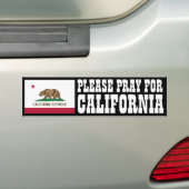 Pray voor Californië Bumpersticker (Op auto)