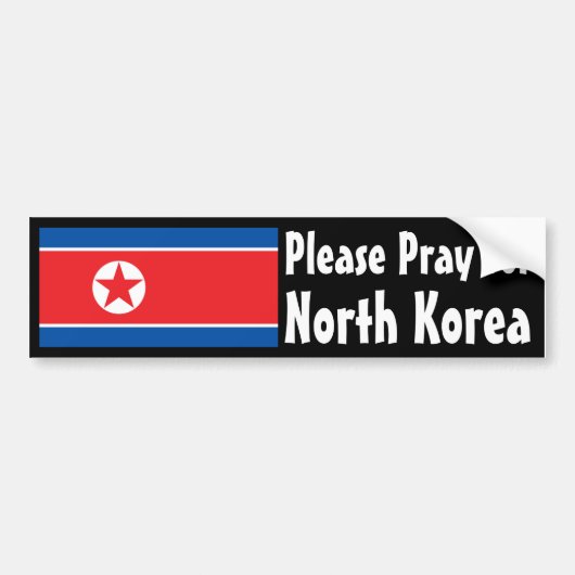 Pray voor Noord-Korea Bumpersticker (Voorkant)