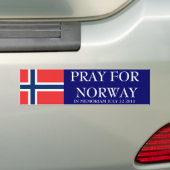 PRAY VOOR NOORWEGEN BUMPERSTICKER (Op auto)