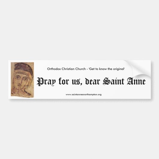 Pray voor ons, beste Saint Anne Bumpersticker (Voorkant)