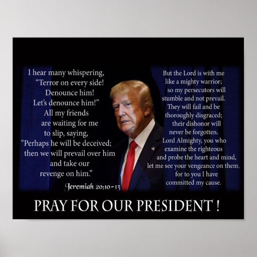 PRAY VOOR ONS PRESIDENT! POSTER (Voorkant)