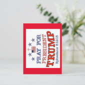 PRAY VOOR PRES. TRUMP Post Kaart (Staand voorkant)