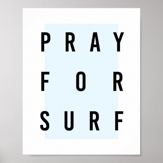 Pray voor Surf Box Blue Poster (Voorkant)
