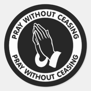 PRAY ZONDER AFSCHAFFING RONDE STICKER
