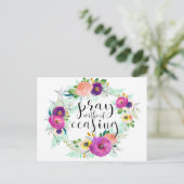 Pray zonder stopzetting briefkaart (Staand voorkant)