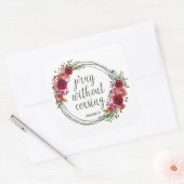 Pray zonder stopzetting vierkante sticker (Envelop)