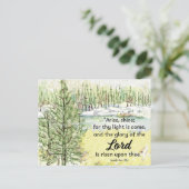 Prayer Card Isaiah Scripture Mountain Lake Briefkaart (Staand voorkant)