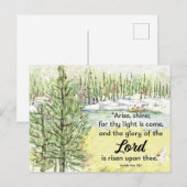 Prayer Card Isaiah Scripture Mountain Lake Briefkaart (Voorkant / Achterkant)