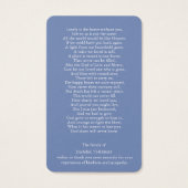 Prayer Cards | Paarse flora Visitekaartje (Achterkant)