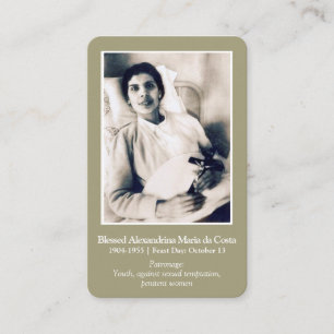 Prayer Cards Saints Gezegende Alexandrina 1 Visitekaartje
