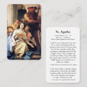 Prayer Cards | St Agatha 1 Visitekaartje (Voorkant / Achterkant)