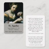 Prayer Cards | St Agatha 2 Visitekaartje (Voorkant / Achterkant)
