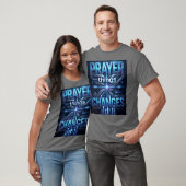 Prayer Changes Things – Futuristic Cross T-Shirt (Unisexe)