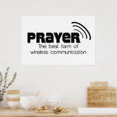 Prayer de beste vorm van communicatie-Poster Poster (Keuken)