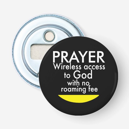 Prayer - draadloos button flesopener (Voorkant)