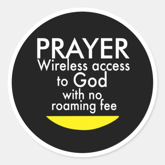 Prayer - draadloos ronde sticker (Voorkant)