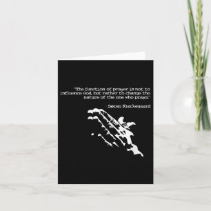 Prayer en Faith Quote Kierkegaard Praying Gift Kaart