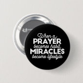 Prayer en Miracles Ronde Button 5,7 Cm (Voorkant /achterkant)