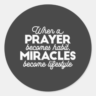 Prayer en Miracles Ronde Sticker