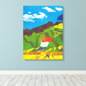 Prayer Flags Canvas Afdruk (Insitu (Houten vloer))