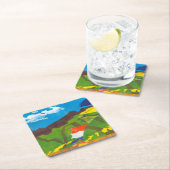 Prayer Flags Vierkante Kartonnen Onderzetter (Insitu)