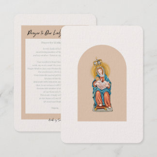 Prayer for Motherhood - Our Lady of Le Leche Bedankkaart