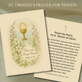 Prayer for Priests by St. Therese Holy Card Visitekaartje