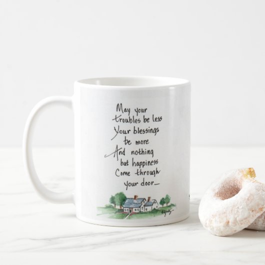 Prayer for the Home, Happiness home sketch Koffiemok (Met donut)