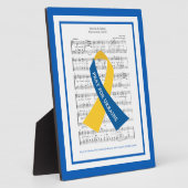 Prayer for Ukraine Hymn Sheet Music Tabletop Fotoplaat (Zijkant)