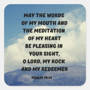 Prayer for understanding psalm 19:14 Bijbelversie Vierkante Sticker