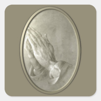 Prayer Hands Vierkante Sticker