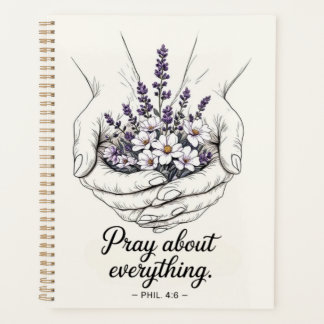 Prayer Hands with Lavender - Devotional theme Planner