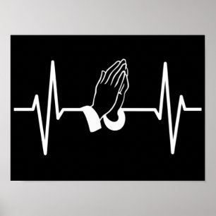 Prayer Heartbeat Pulse EKG: Christelijke Faith Gif Poster