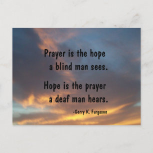 PRAYER IS DE HOPE POST KAART