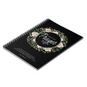 Prayer Journal Black White Pink Floral Notitieboek (Linkerzijde)