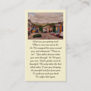 Prayer Memorial Blessing Kaart Visitekaartje