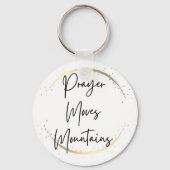 Prayer Moves Mountains Faith Script Sleutelhanger (Voorkant)