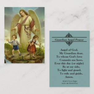 Prayer naar Mijn Guardian Angel Heilige Kaart Visitekaartje
