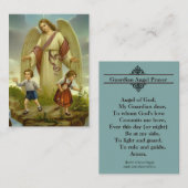 Prayer naar Mijn Guardian Angel Heilige Kaart Visitekaartje (Voorkant / Achterkant)