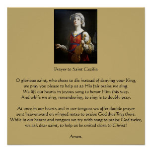 Prayer naar Saint Cecilia Perfect Poster