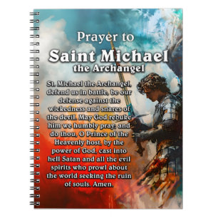 Prayer naar Saint Michael the Archangel Notitieboek
