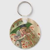 Prayer naar Saint Valentijn,  Victoriaans dame Sleutelhanger (Voorkant)