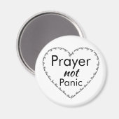 Prayer not Panic Christelijk Faith Message Magneet (Voorkant / Achterkant)