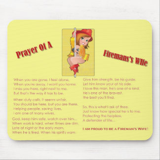 "Prayer of a Fireman's Wife" Mousepad Muismat