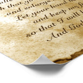 Prayer of Jabez 1 Chronicles 4:10 Bijbel Poster (Hoek)