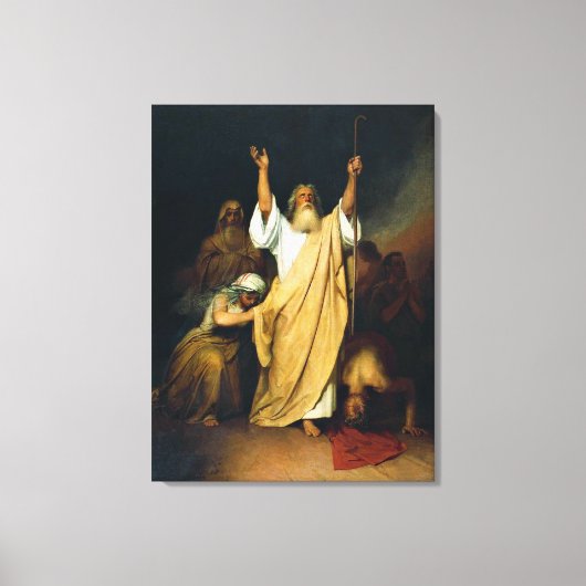 Prayer of Moses, fijn kunstschilderij, Canvas Afdruk (Voorkant)