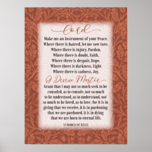 Prayer of Peace - St Francis of Assisi Poster