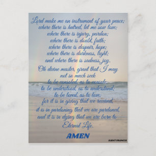 Prayer of Saint Francis Photo Print Briefkaart