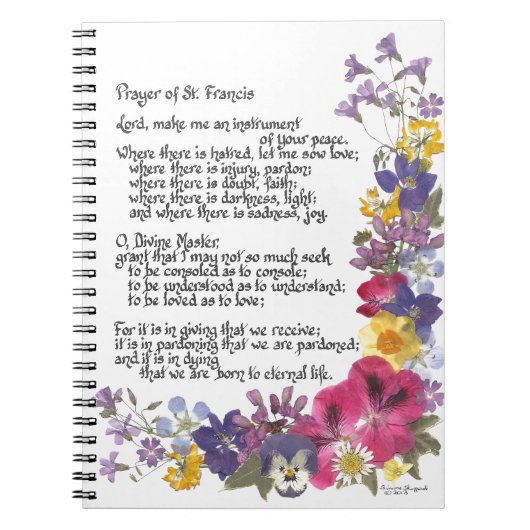 Prayer of St. Francis Notitieboek (Voorkant)