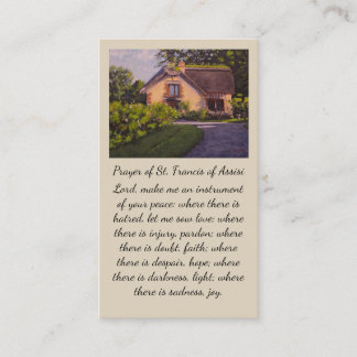 Prayer of St. Francis of Assisi Sympathy Card Visitekaartje